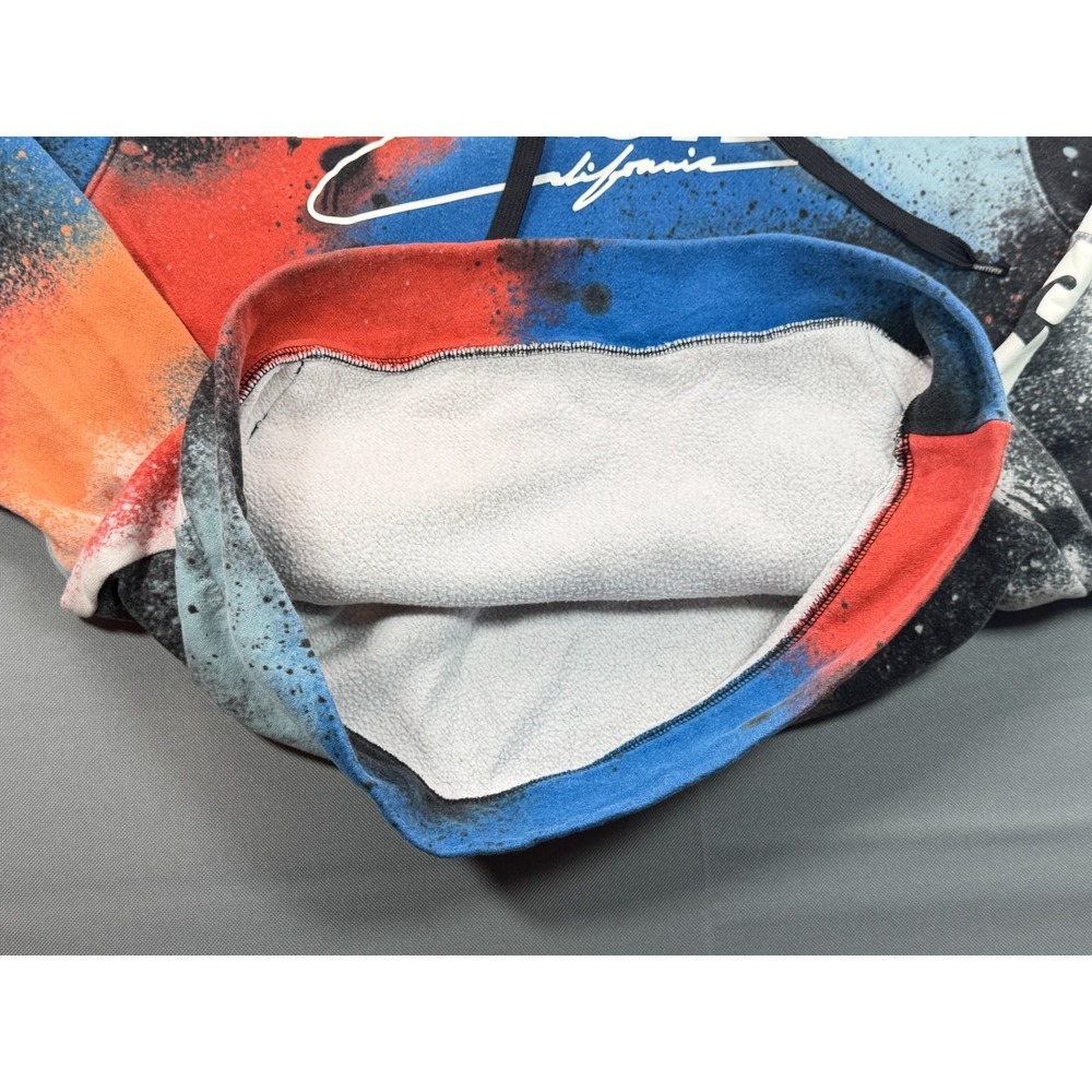 Hollister Mens Medium Multi-Color Paint Splatter Logo Pullover Hoodie Sweatshirt - Picture 4 of 5